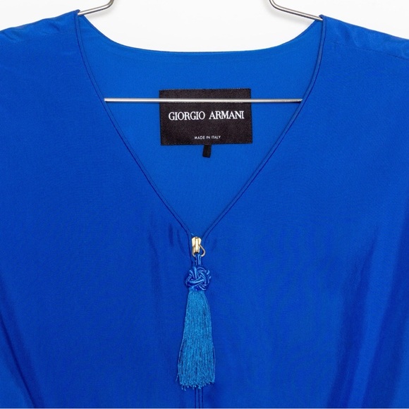 Giorgio Armani Blue Washed Silk Set – SS23 Collection - Size IT 38 / US 2 / XS - Picture 8 of 14